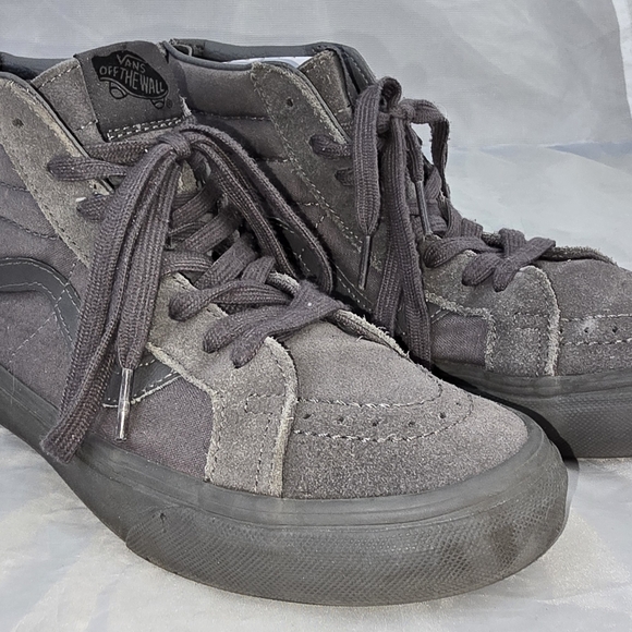 Vans Gray High-Top Sneakers Men's Size 6.5 Women's Size 8 Unisex - Picture 2 of 9